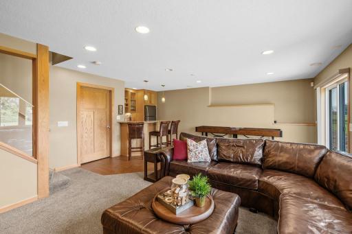 Lower Level Family / Entertainment Room with walkout to large patio
