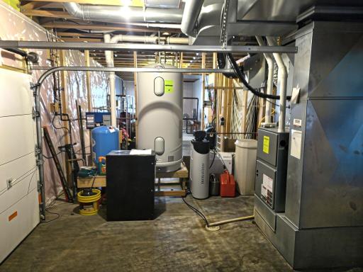 A new water softener was recently purchased and has a large water heater.