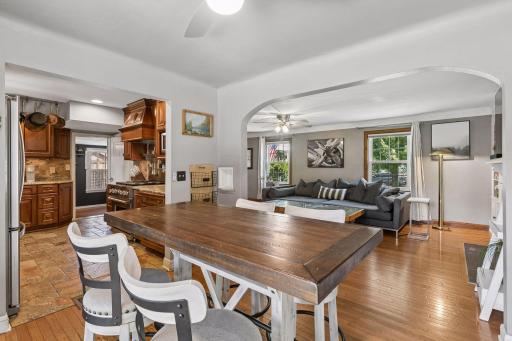 Informal dining room open to kitchen and living space great for entertaining!