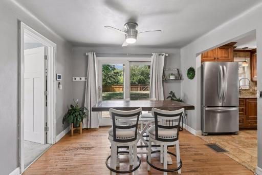 Informal dining room just off the kitchen.