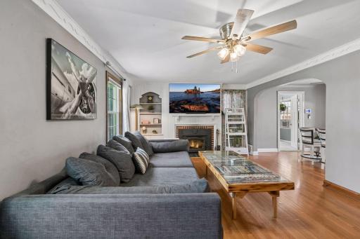 Tons of character with built ins and coved architecture.