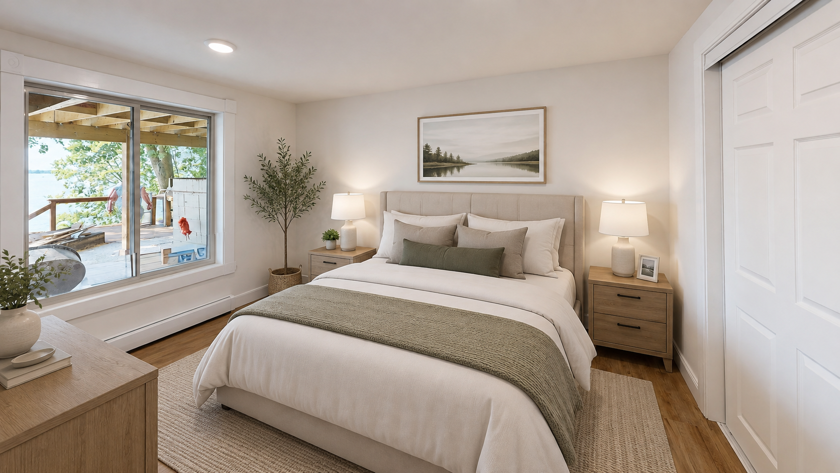 Virtually Staged*Basement Bedroom