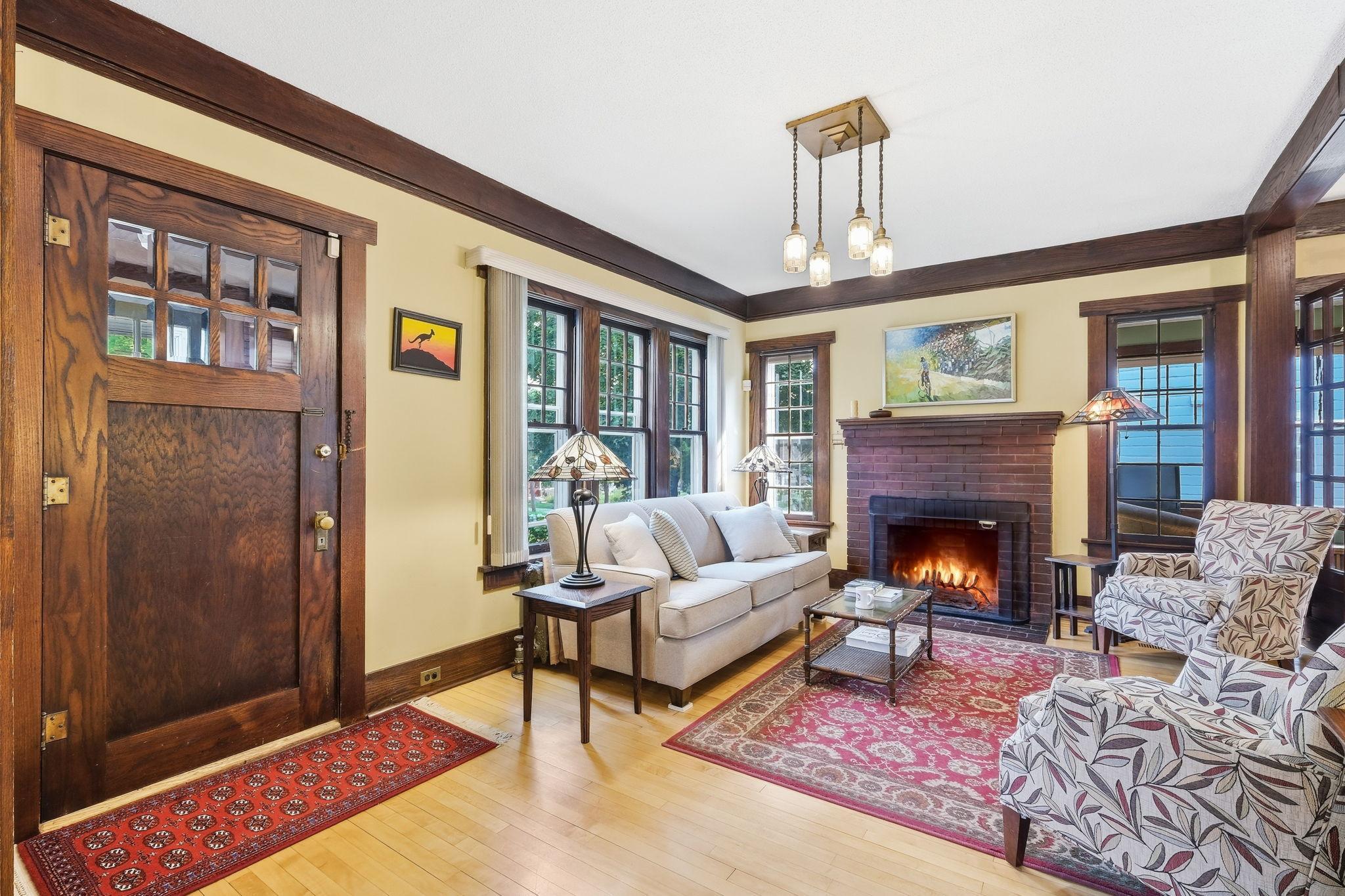 Step through the front door to this warm and cozy living area.