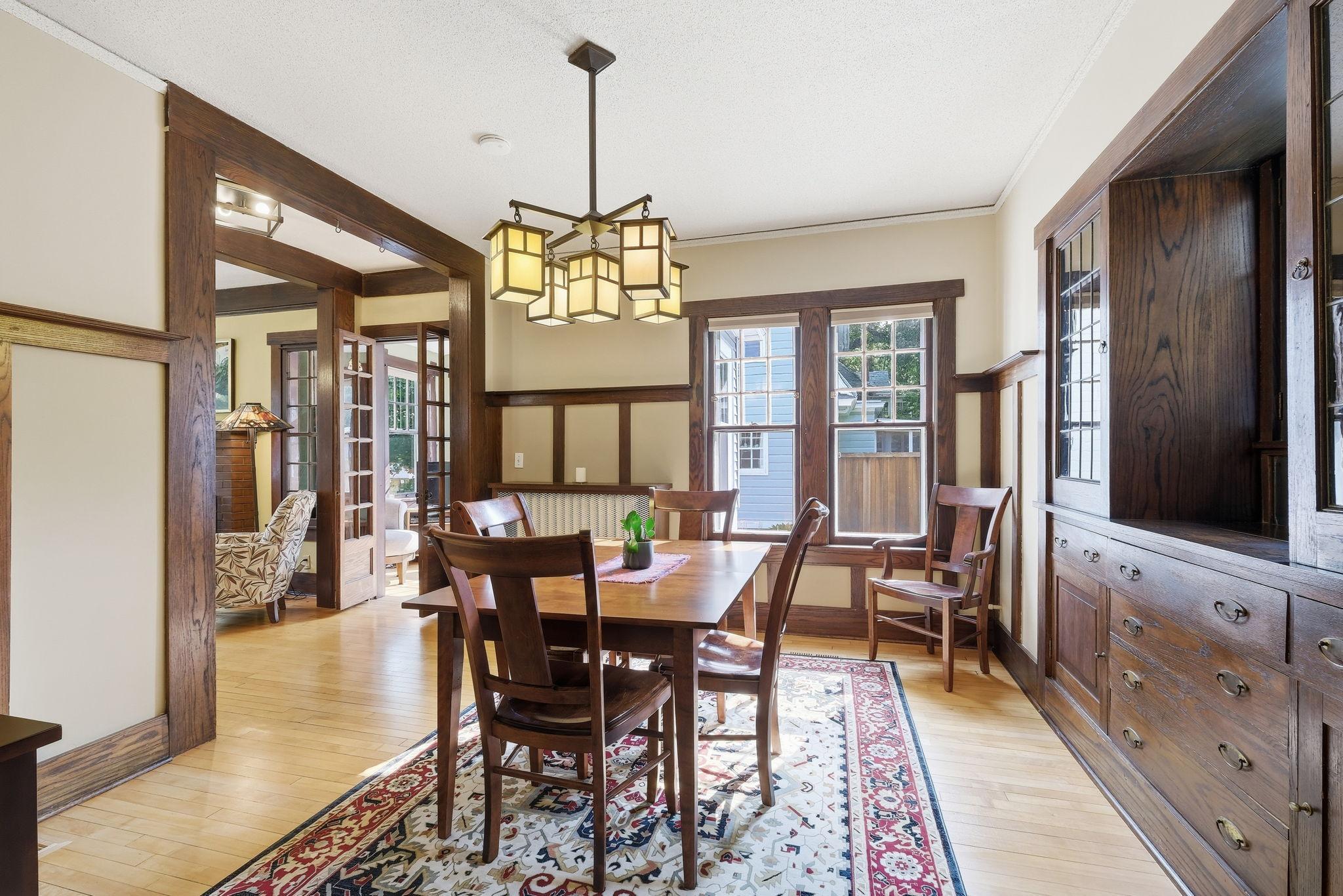 This dining area with the beautiful built in is an exceptional addition to the home.