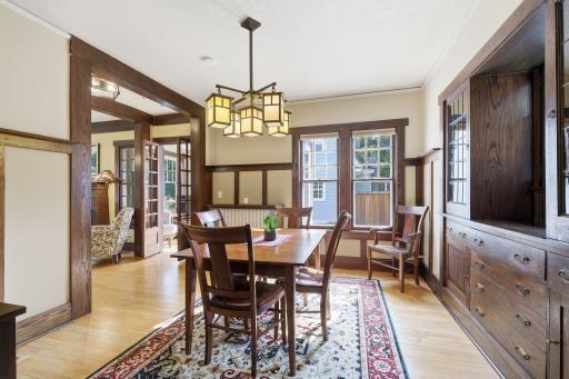 This dining area with the beautiful built in is an exceptional addition to the home.