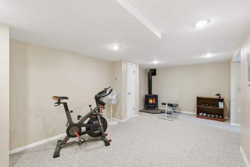 The gas fireplace makes this a cozy hangout place.