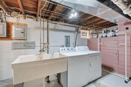 The oversized laundry area has plenty of space.