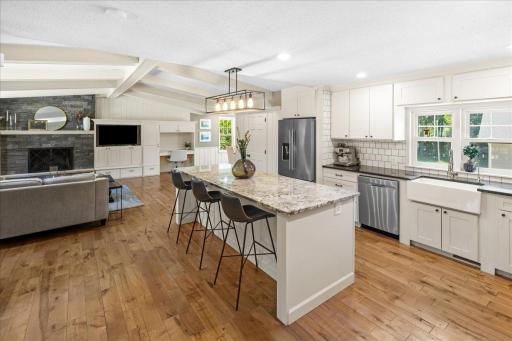 The open floor plan makes entertaining family and friends a breeze!