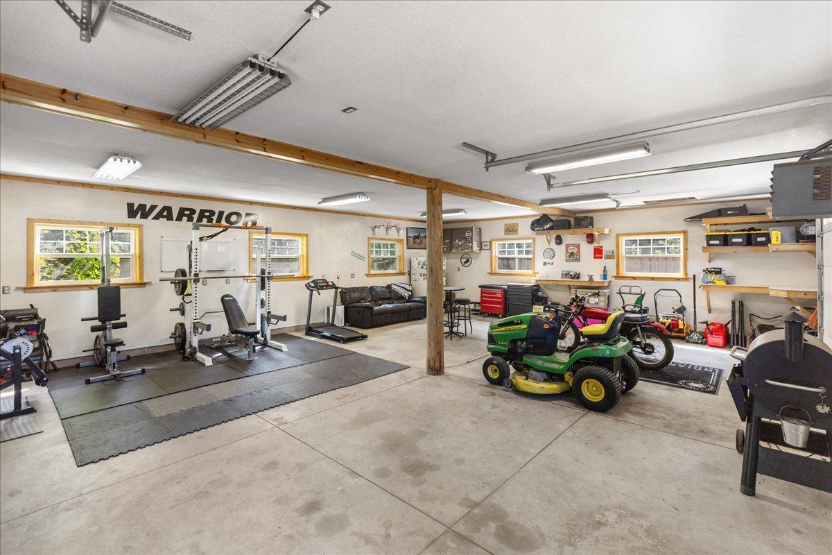 The heated detached garage is a dream come true!