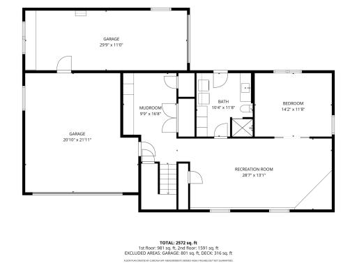 Lower level floor plan