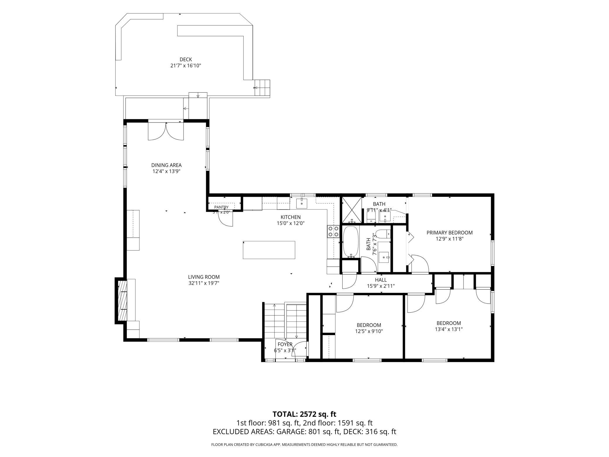 Main level floor plan