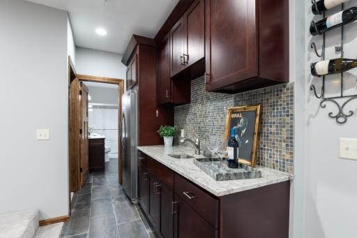 Wet Bar with full size refrigerator