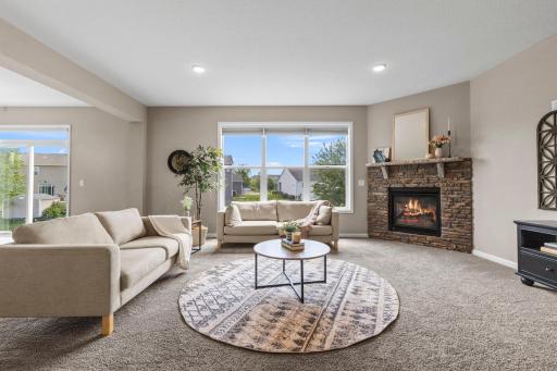 Living Room with gas fireplace