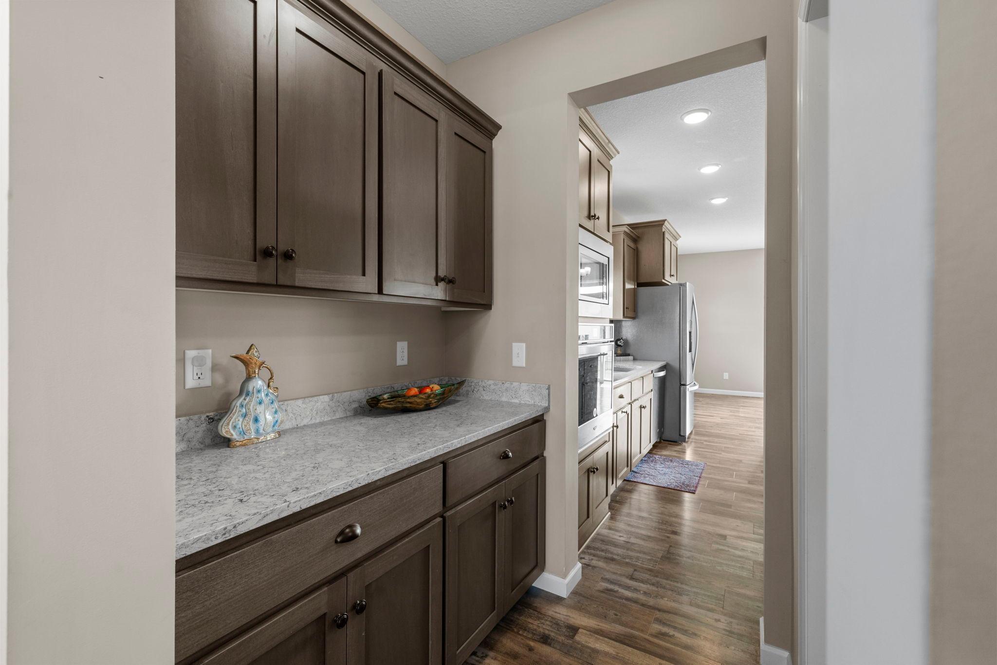 Butler Pantry across from walk in pantry