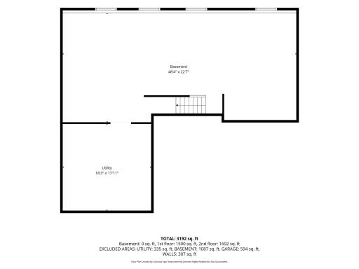Basement floorplan with measurements