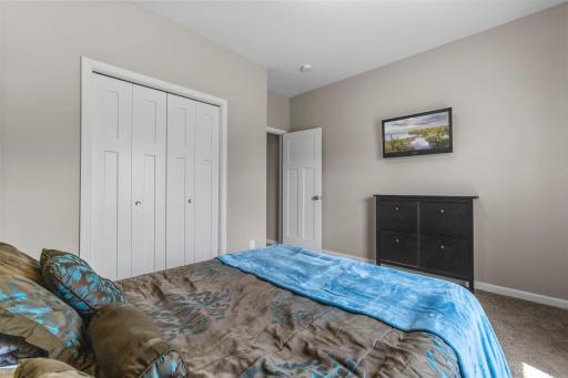 Main-level bedroom with closet