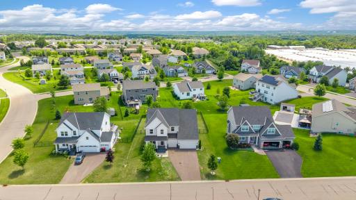 Aerial view of the neighborhood
