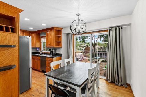 Dining room walkout to deck