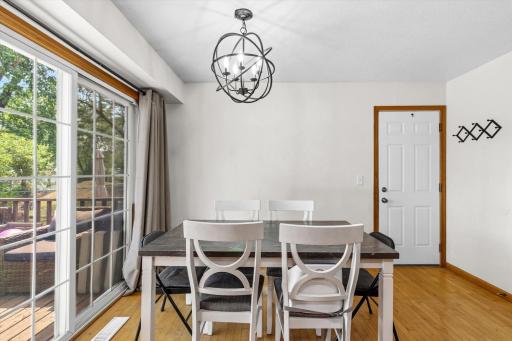 Dining walks out to attached garage