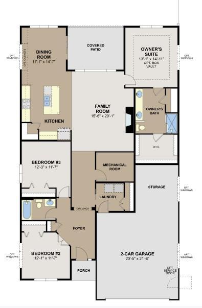 Willow II floorplan - featuring 3 bedrooms, 2 bathrooms, 2 car garage plus extra tandem stall and a covered patio with pond view!