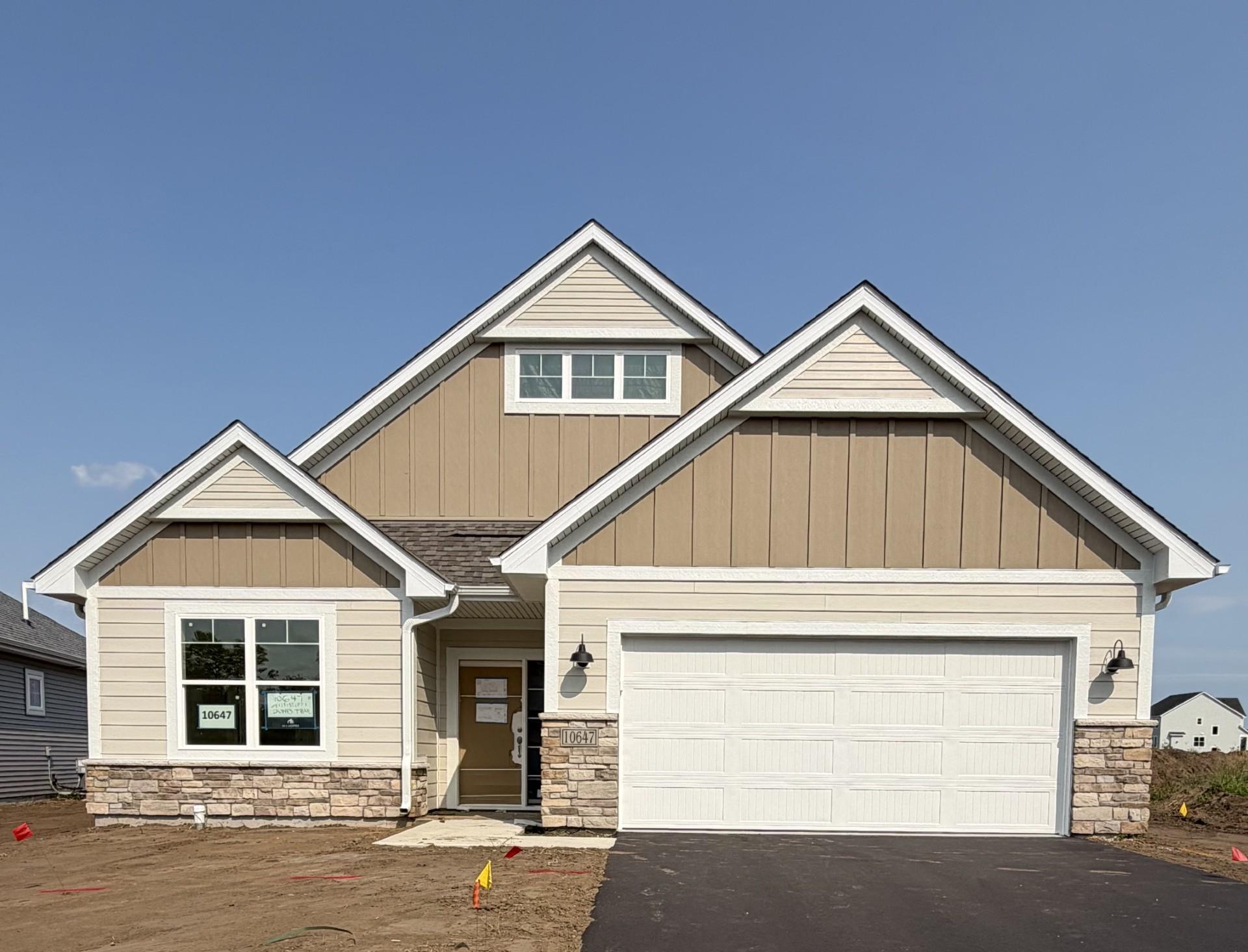 Welcome to the Willow II floorplan! One-level living with 3 bedrooms, 2 bathrooms, and an extra tandem garage space perfect for storage! Actual photo of home; Available to close late September. Irrigation, sod and landscaping are all included.