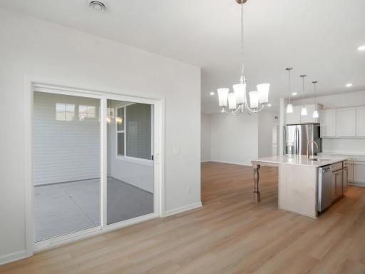 Covered patio where you can enjoy views of the pond!