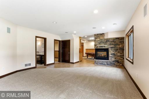 Three sided Gas fireplace