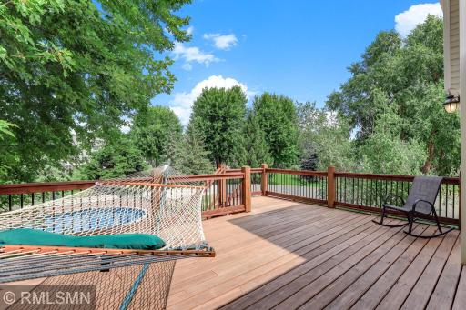 Deck looking out to the back yard