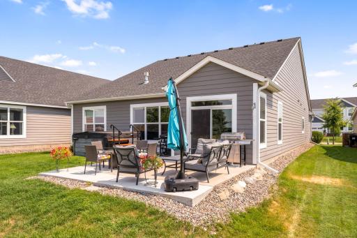 Extended patio offers great views and a spot to relax