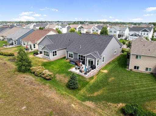 Rear aerial view of home