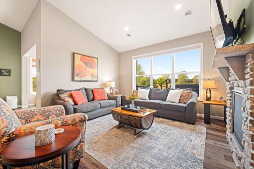 Living room with gorgeous outdoor space views
