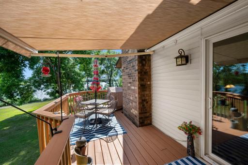 This is where you'll want to spend a lot of time, under your awning reading a book, having morning coffee or just enjoying the lake view.
