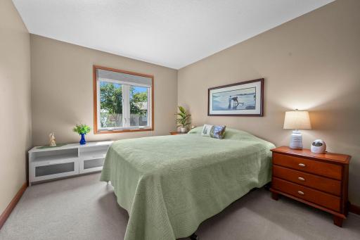 This is the 2nd upstairs bedroom - new windows, neutral carpet.