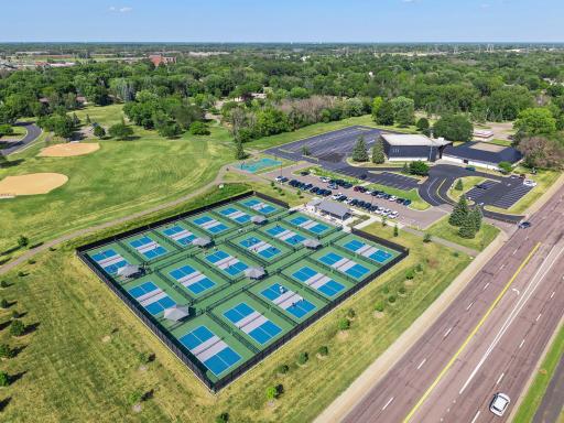18 new pickleball courts are in the nearby park on 93rd Ave at Harbor Lane. There are also ball fields here.