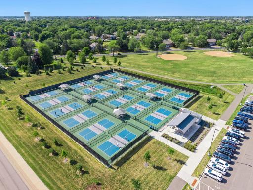 New pickleball courts and ball fields on 93rd Ave at Harbor Lane, a short walk from the home.