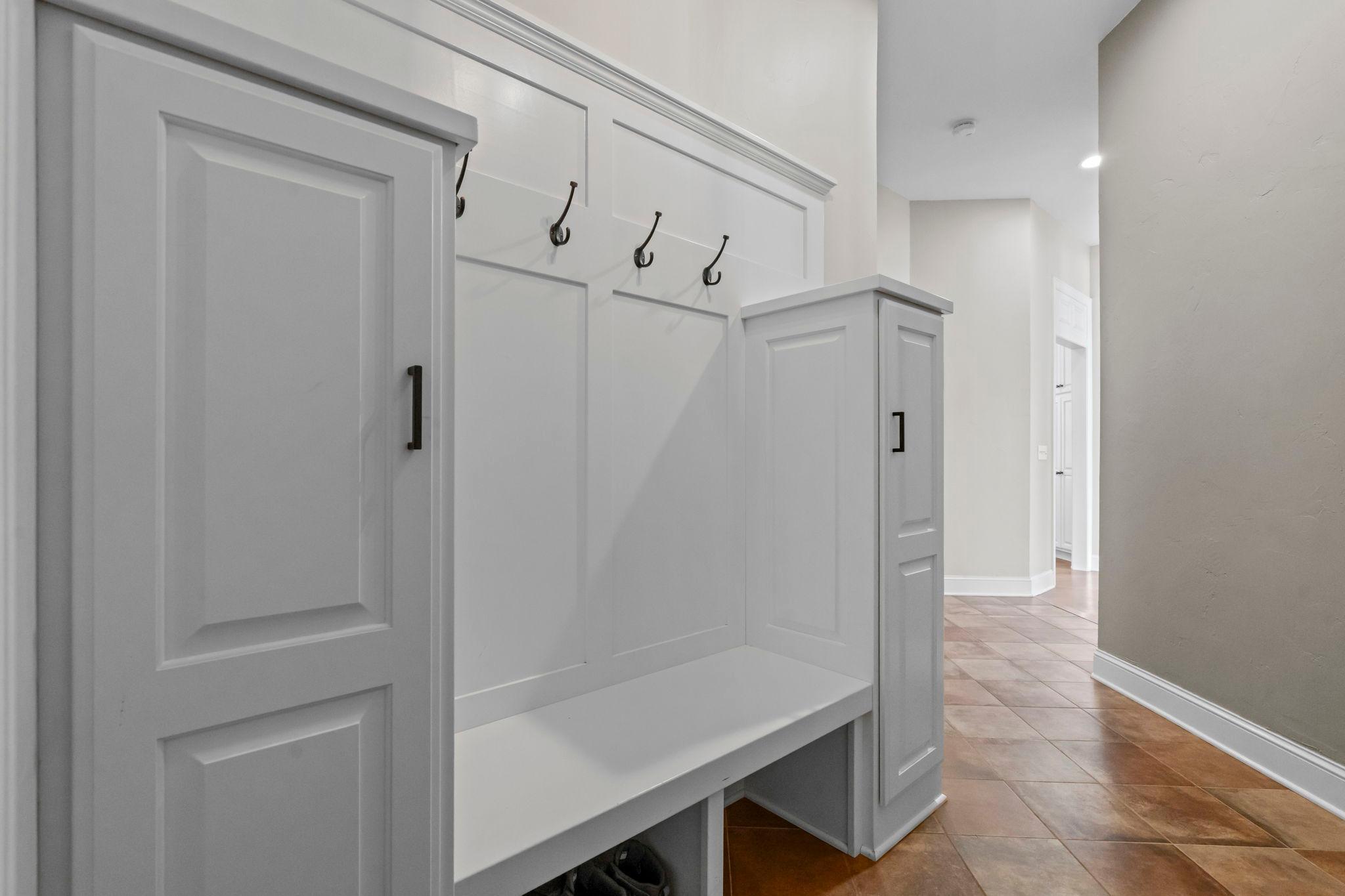 Updated mudroom with storage