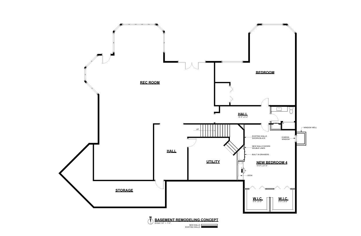 Ability to add a 4th bedroom. Concept drawing