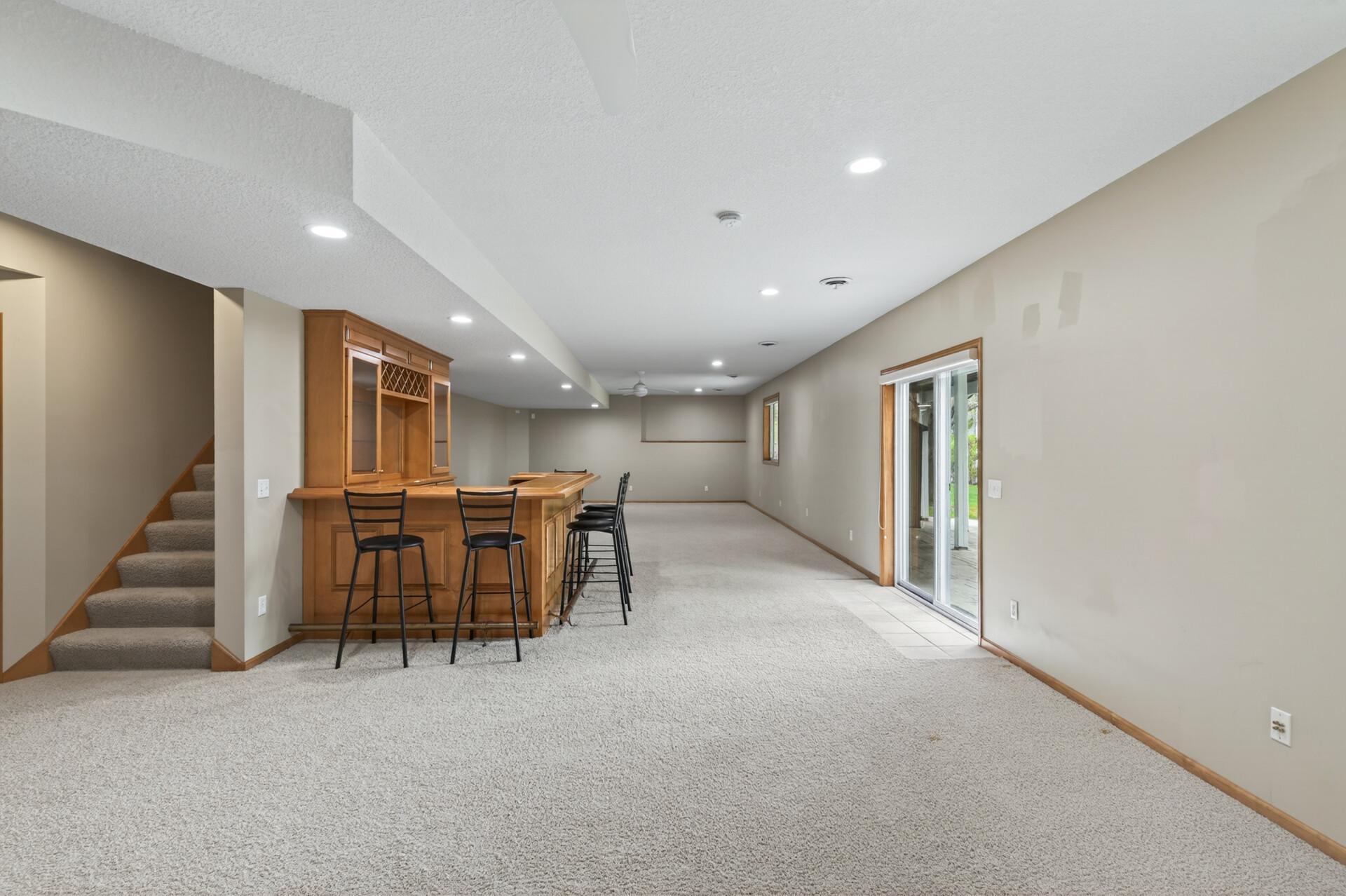 Bar and walk out~ You can add a 5th bedroom to the end of the family room