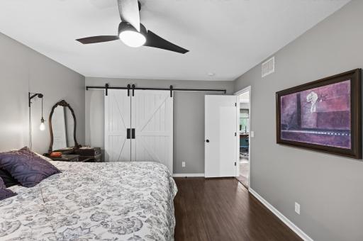 Refinished natural hardwood floors.