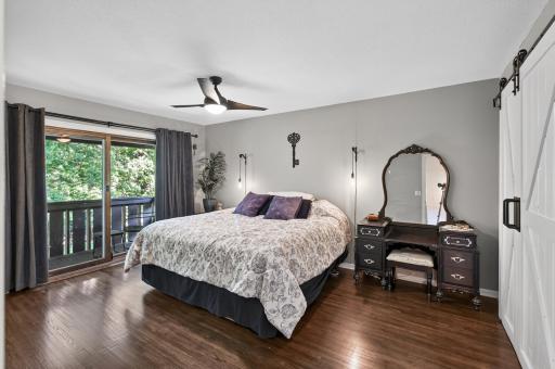 Primary bedroom with Romeo and Juliet balcony perfect for relaxing with your morning coffee.