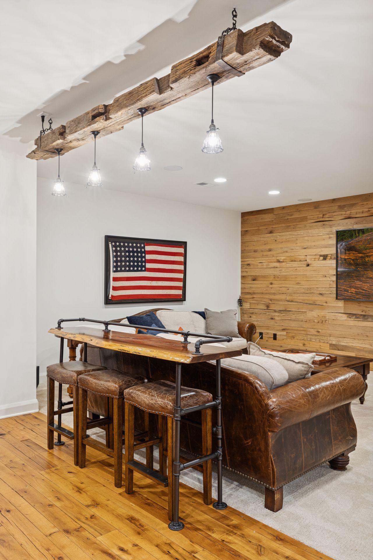 Custom Light Fixture with reclaimed wood from Virginia