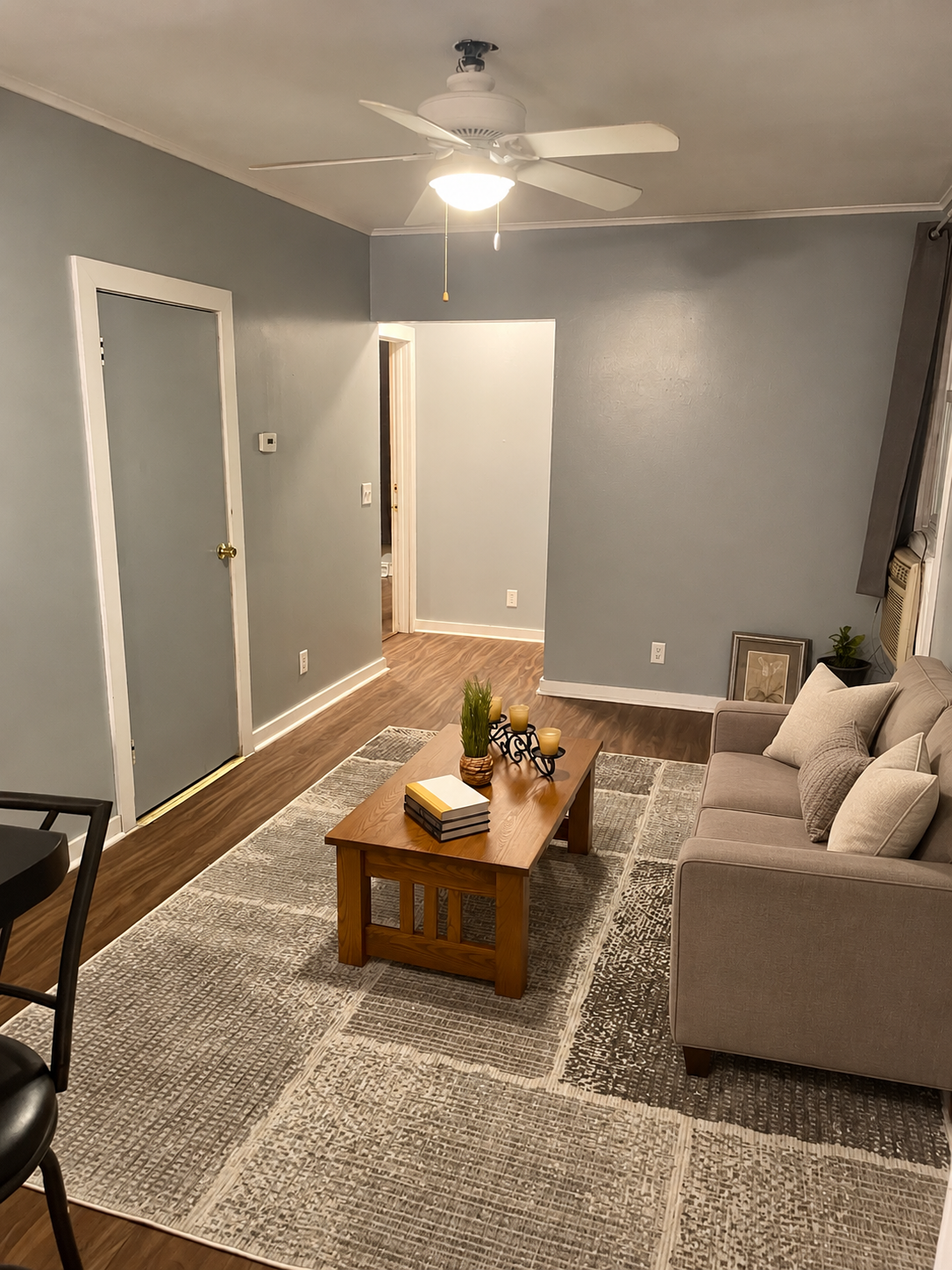 Living Room with New LVP Flooring