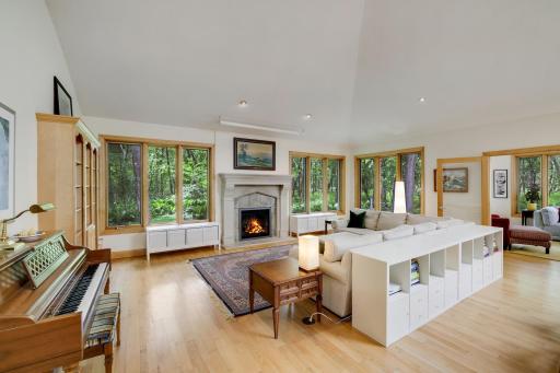 Gas fireplace when it's time to cozy up!