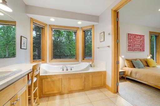 Primary bath features luxurious tub!