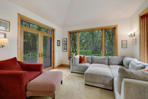 French doors lead to the deck!