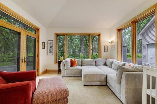Four season porch off of dining area