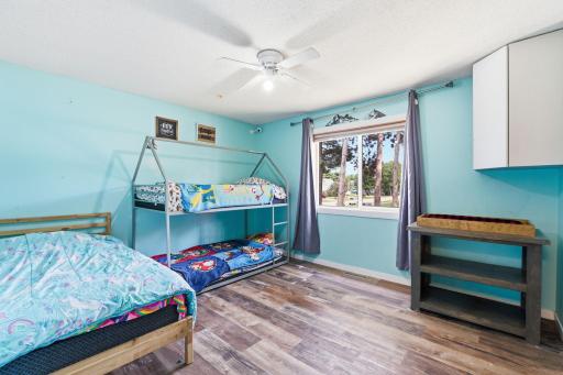 Primary bedroom in current state with large walk in closet on the right