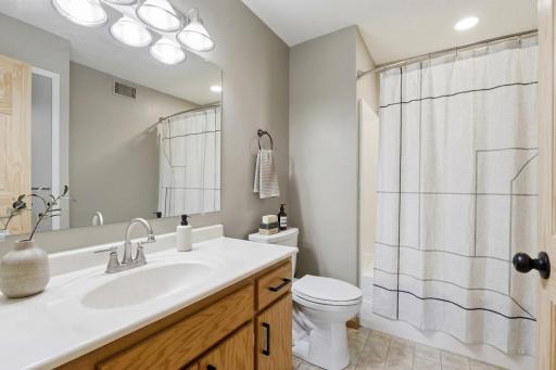 Virtually enhanced upper level bathroom