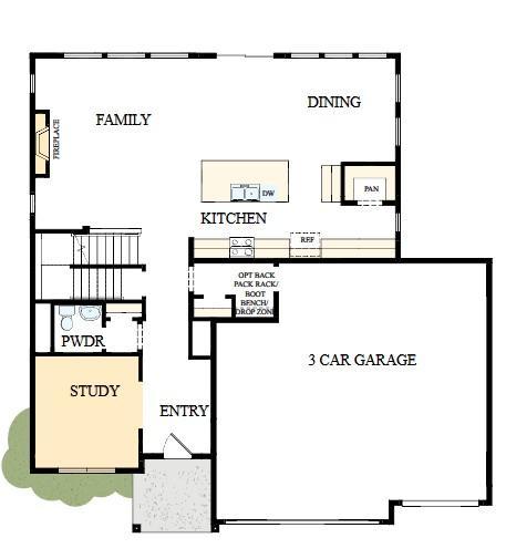 Photo rendering of the main level.