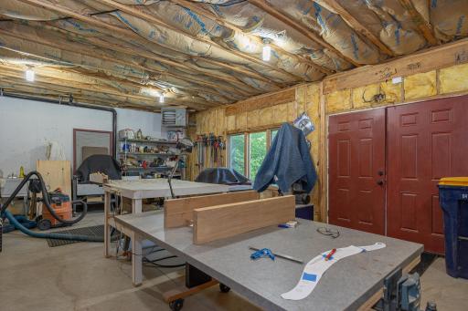 Unfinished lower level of home
